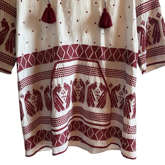 Zimmermann linen embroidered hooded mini dress in white excellent condition - Picture 5 of 11